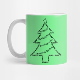 Trumpet Text Christmas Tree Mug